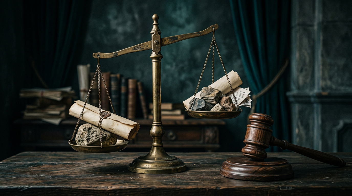 Waage mit umstrittener, sich entwickelnder Rechtslage