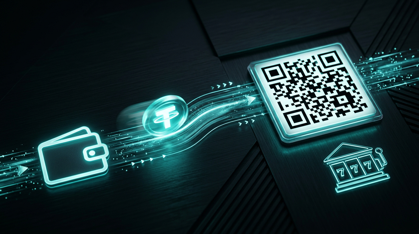 USDT-Token wird an eine Casino-Adresse gesendet