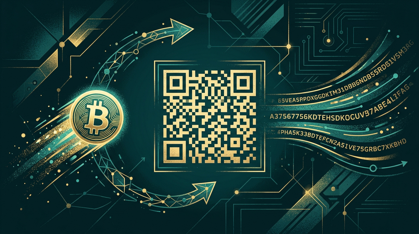 Adresse de dépôt et QR code copiés depuis la caisse d'un casino