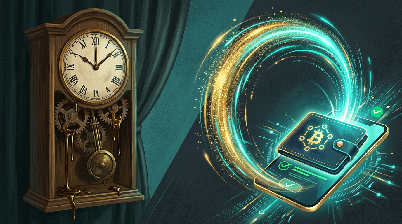 Prelievo cripto che arriva più rapido di un orologio bancario lento
