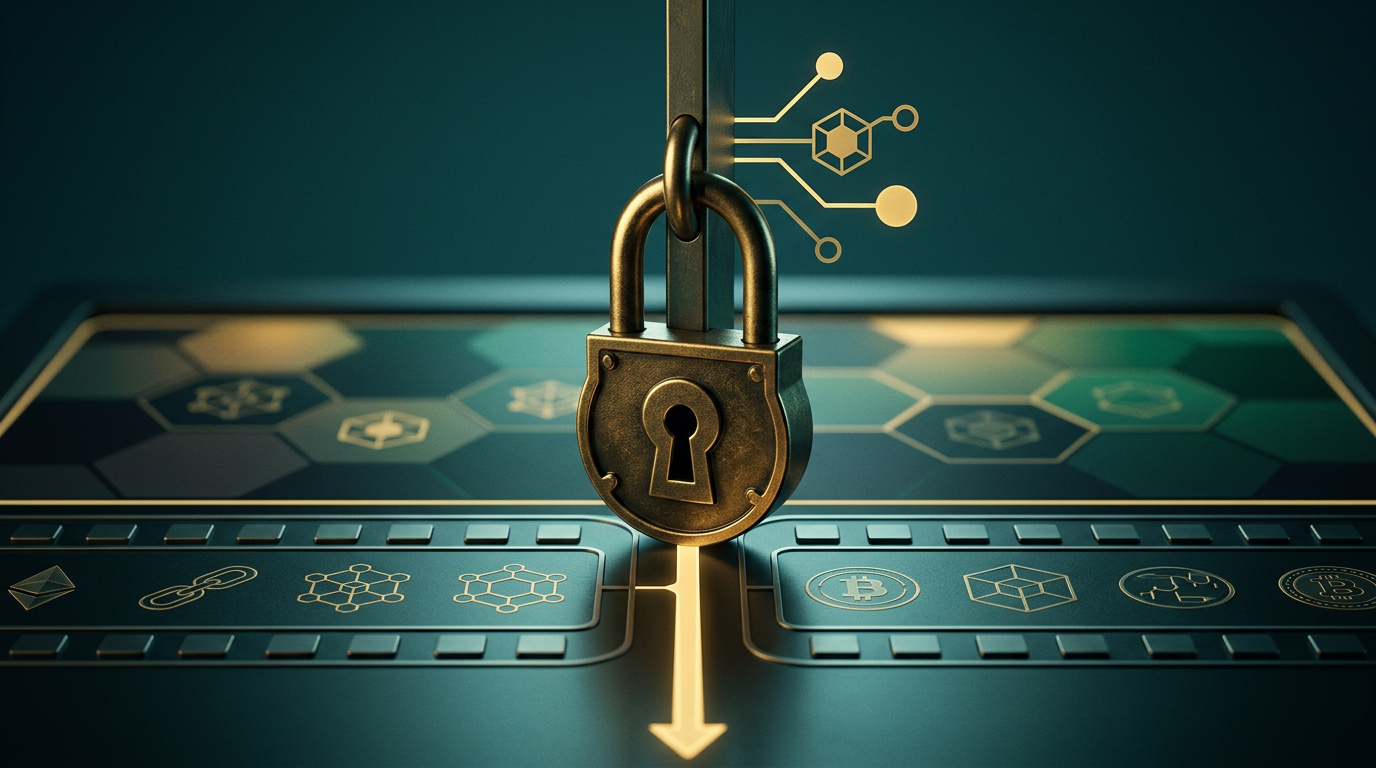 Fondi cripto bloccati dietro un lucchetto prima di un prelievo