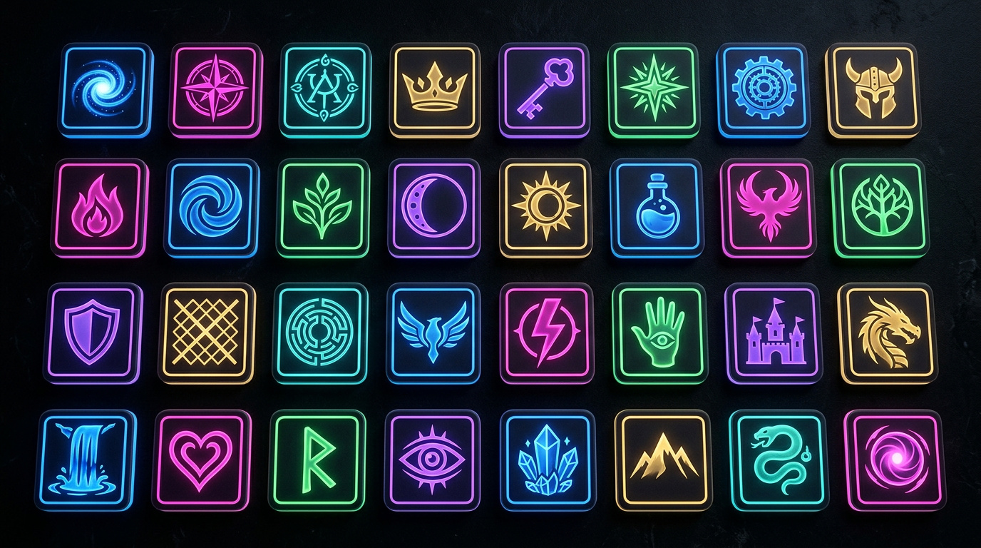 Consistent visual language across many small game tiles